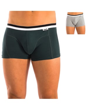 Pack-2 Boxershorts Unno Basic andningsbart tyg D05H2 herr