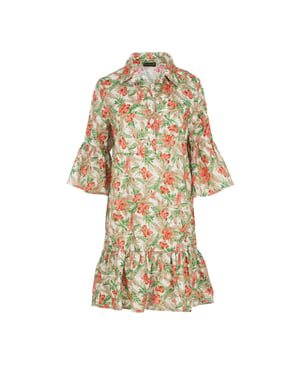 Tropical Oasis Katoenen Mini Jurk