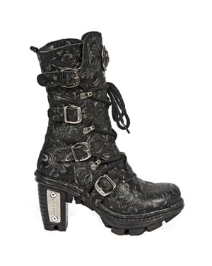 New Rock dames bloemen gotische leren laarzen - NEOTR005-S25