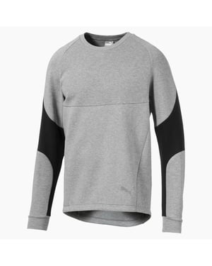 Puma Mens Evostripe Crew Sweatshirt Grey Jumper 580091 03