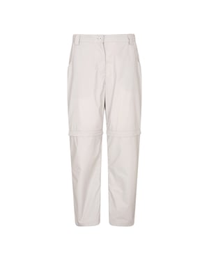 Mountain Warehouse Dam/Ladies Quest Zip-Off Vandringsbyxa (Ljusgrå)