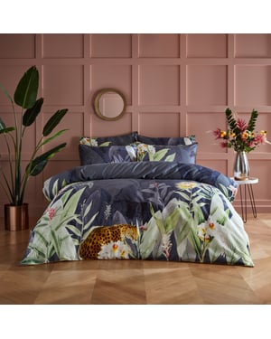 200 Thread Count Artemis Botanic Luxury Leopard Duvet Cover Set