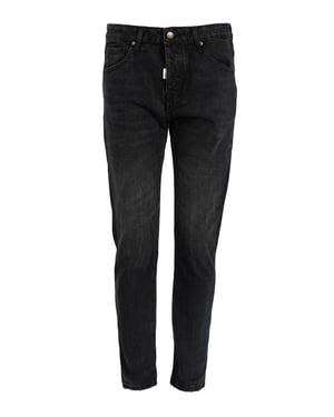 Takeshy Kurosawa Jeans Slim Cropped Herr Svart