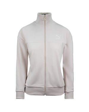 Puma Zip Up Track Jacket Long Sleeve Cream Womens Track Top 595943 23