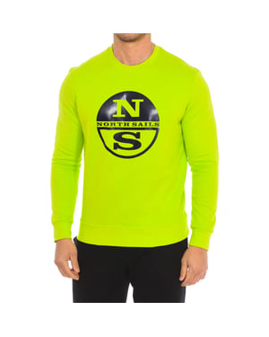 Långärmad sweatshirt med rund halsringning 9024130 herr