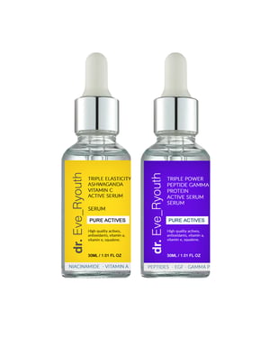 Triple Elasticity Ashwaganda Vitamin C Powerful Active Serum 30ml + Triple Power Peptide Gamma Protein active serum 30ml