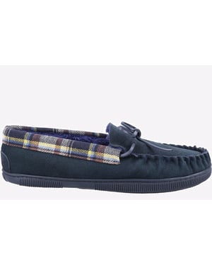 Cotswold Sodbury Heren Suède Pantoffels In Marineblauw