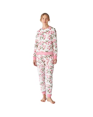 Vinterpyjamas långärmad sammet JJB4 dam