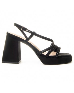 Montevita Högklackad Sandal Festsand2 Svart