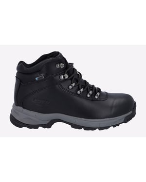 Hi-Tec Eurotrek Lite Waterproof Faux Leren Heren Zwarte Wandelschoenen