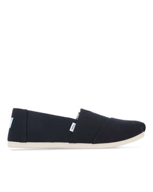Butik För Toms Alpargata Bomullskanvas Damsvarta Espadriller