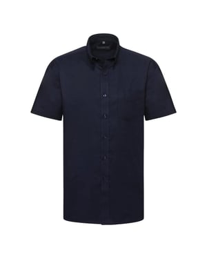Russell Collectie Heren Korte Mouw Easy Care Oxford Shirt (Heldere marine)