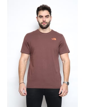 The North Face verticaal T-shirt in paars/oranje
