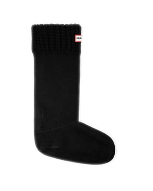 Hunter Original Waffle Cuff Tall Black Boot Socks