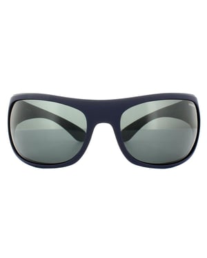 Polaroid Sport Wrap unisex mat donkerblauw grijs gepolariseerde zonnebril