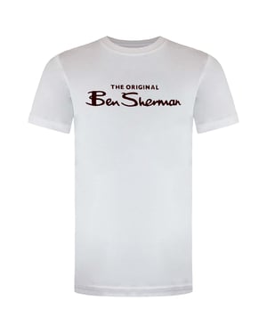 Ben Sherman Large Logo Mens White T-Shirt