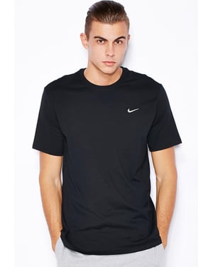 Nike Mens T Shirt With Embroidered Swoosh Black