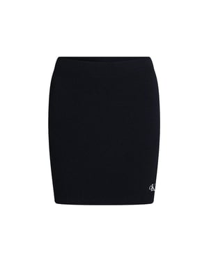 Rok van Calvin Klein voor dames, gemaakt van seersucker