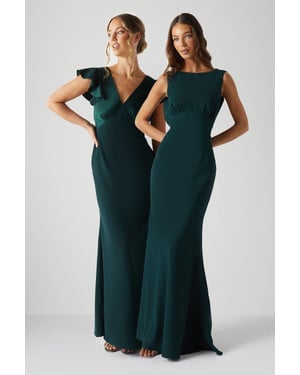 Cowl Back Fishtail Bridesmaids Maxi Dress