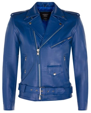 Leather Brando Biker Rock Motorcycle Hide Jacket