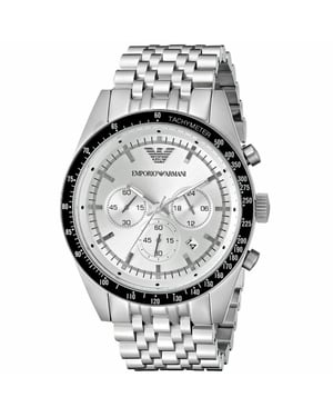 Emporio Armani AR6073 Sportivo Zilver Chronograaf Herenhorloge