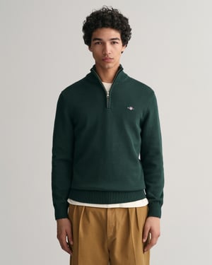 GANT Mens Casual Cotton Half Zip Jumper