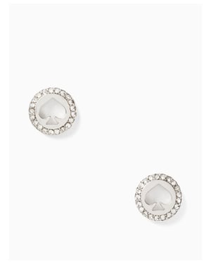 Pave Halo Spade Studs