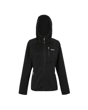 Regatta Womens/Ladies Newhill Marl Hooded Fleece Jacket (Black)