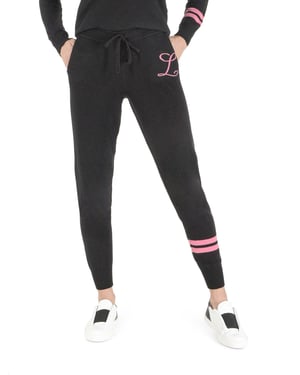 Crown Of Edinburgh Cashmere Track Pants Morningside Black L