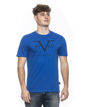 19V69 Italia Mens T-Shirt Blue Rayan Royal Blue