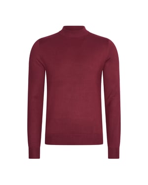 Mario Russo Tröjor Sköldpaddshalsad tröja Bordeaux Röd