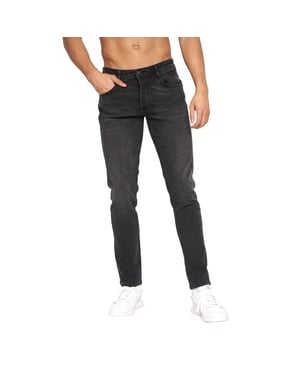 Crosshatch Mens Malcolm Slim Jeans (Black Wash)