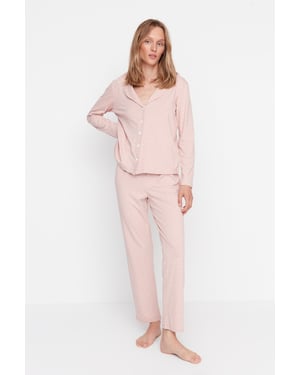 Trendyol Dam Skjortkrage Pyjamasset