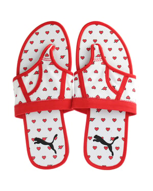 Puma Brief Case Graphic Dam Svart/Röd Flip-Flops