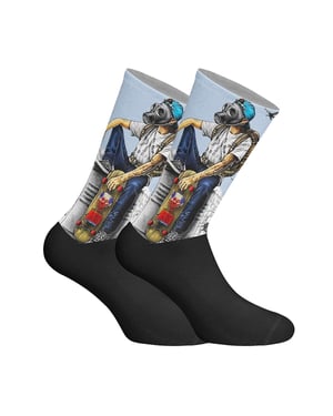Unisex Elastic Printed Long Socks
