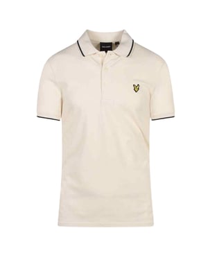 Lyle & Scott krijtpoloshirt met getipte kraag