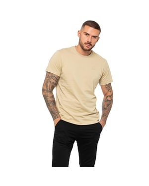 Enzo | Mens Crew Neck T-Shirt - Stone