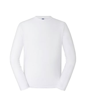 Russell Mens Classic Long-Sleeved T-Shirt (White)
