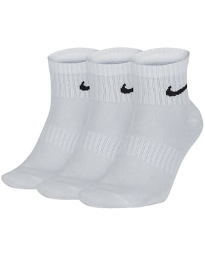 Nike Dry Cushion Everyday Ankle Socks (3 Pairs) in White