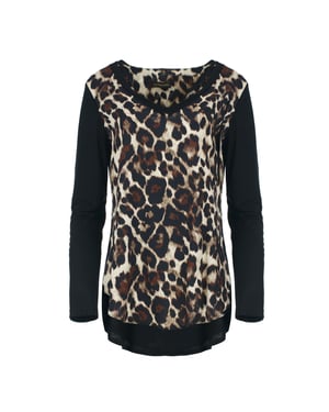 Wild Instinct Mixed Media Top