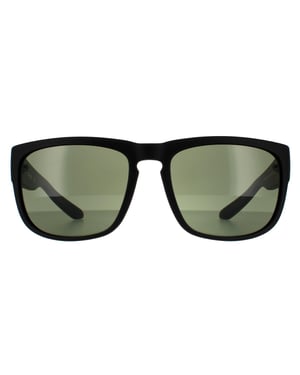 Dragon Square Mens Matte Black G15 Green Sunglasses