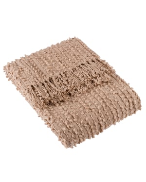 Höem Arvo Boucle Yarn Woven Fringed Throw