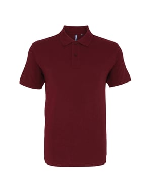 Asquith & Fox Mens Organic Classic Fit Polo Shirt (Burgundy)