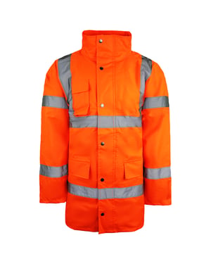 Dickies Hoge Zichtbaarheid Motoroway Veiligheid Heren Oranje Jas