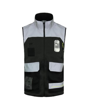 Puma x Helly Hansen Sleeveless Grey Mens Refelctive Polar Fleece Vest 598279 01
