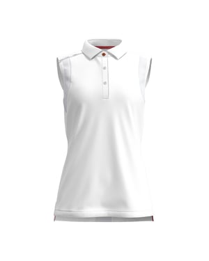 Forelson Womens/Ladies Stow Sleeveless Polo Shirt (White)
