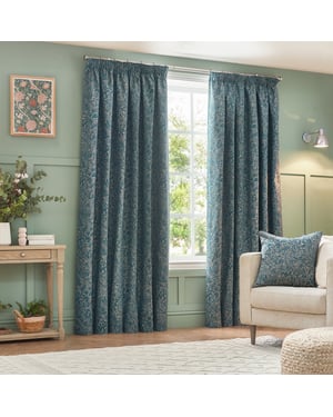 Wylder Grantley Jacquard Pencil Pleat Curtains