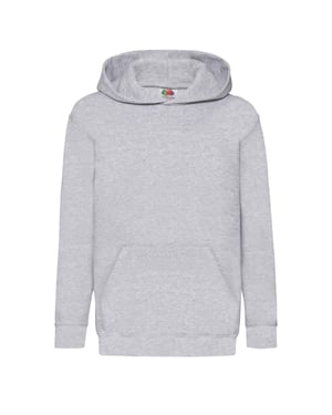 Fruit of the Loom Sweatshirt met capuchon voor kinderen/Kinderen Classic Heather (Grijs)