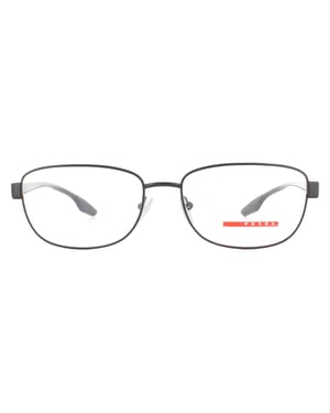 Prada Sport Rectangular Black Rubber Mens Glasses Frames