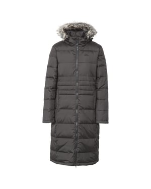 Trespass - Dames Phyllis Dons Parka-Jas (Zwart)